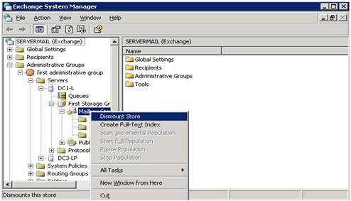 Exchange System Manager for Windows Vista
